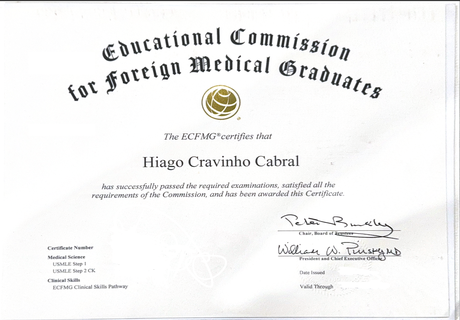 Certificado ECFMG